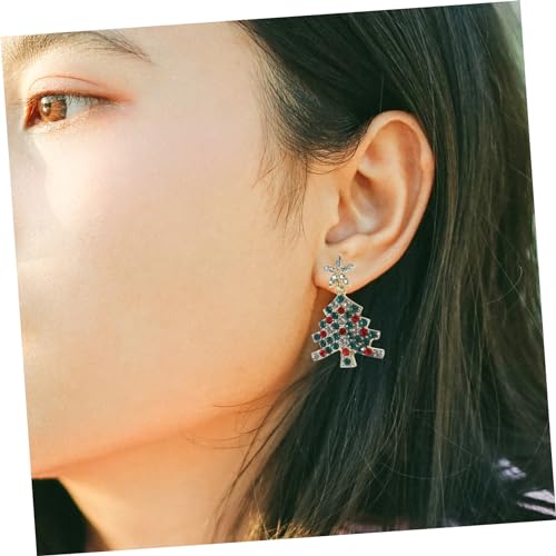 Warmhm Bunte Zirkonia Ohrstecker Weihnachtsbaum Damen Ohrschmuck Leicht Modisch Festlich Geschenkidee von Warmhm