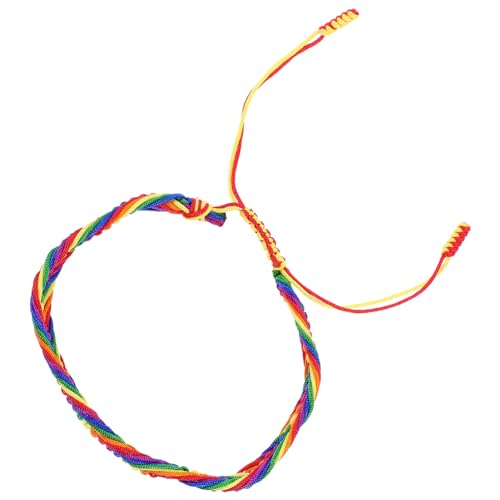 Warmhm Buntes Geflochtenes Armband Unisex Pride Armband Verstellbar Farbenfrohes Freundschaftsarmband Aus Baumwolle Für Damen Und Herren Festival Und von Warmhm