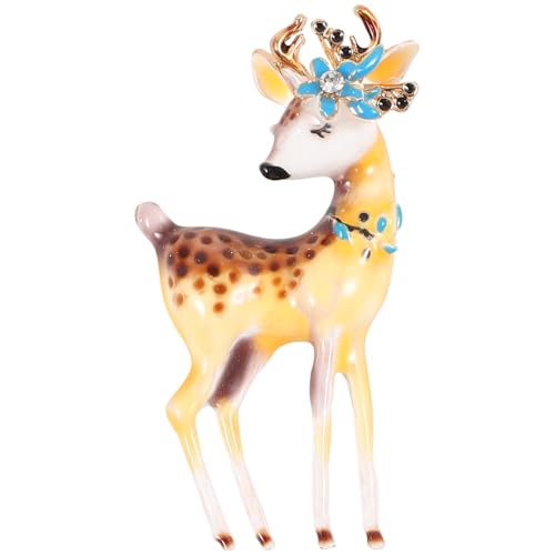 Warmhm Cartoon Reh Brosche Niedlicher Anstecker Legierung für Damen Vielseitige Corsage für Outfits für Kleidung und DIY Handarbeiten von Warmhm