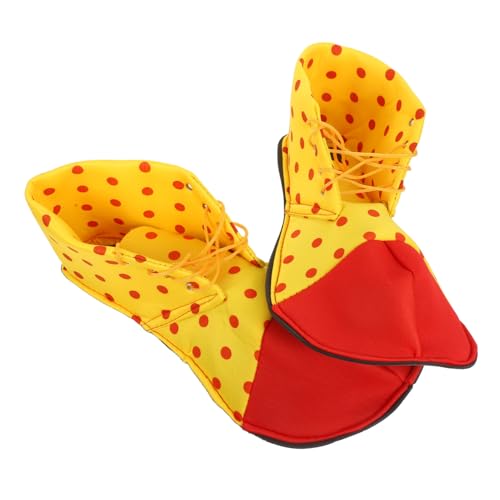 Warmhm Clown Schuhe Damen und Herren Unisex Verstellbar Bunte Bühnenperformance Kostüm Requisiten Für Karneval Halloween Fasching Party Zufällige Farbe von Warmhm