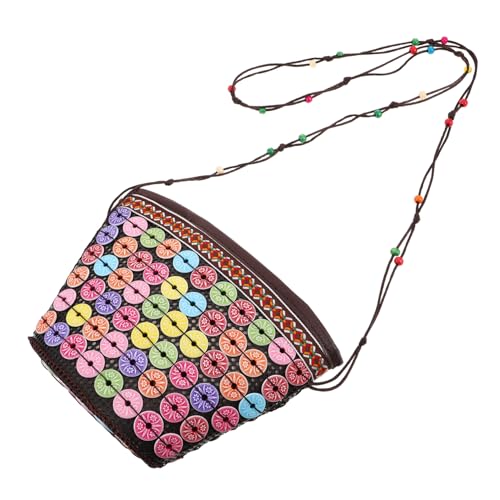 Warmhm Coconut Shell Schultertasche Handgewebte Bucket Bag Leicht Sommer Strand Tropical Style Für Damen Urlaub Einkauf von Warmhm