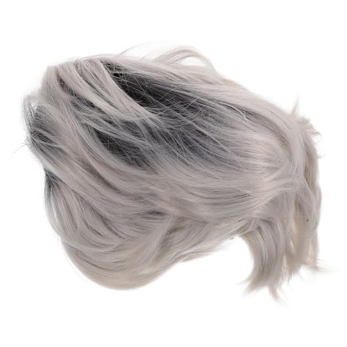 Warmhm Cosplay Kurzhaarperücke mit Farbverlauf Unisex Leicht Auszuziehen Vielseitige Faschings und Party Perücke Einstellbare für Erwachsene Kreatives Design von Warmhm