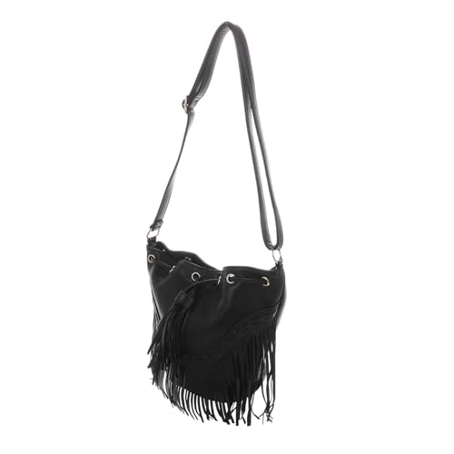 Warmhm Crossbody Tasche mit Quasten PU Modischer Wasserfall für Frauen Vielseitige Umhängetasche für Outdoor Aktivitäten Elegantes Design Schwarz Warmhm Crossbody Tasche mit Quasten PU Modischer Wasserfall für Frauen Vielseitige Umhängetasche für Outdoor Aktivitäten Elegantes Design Schwarz von Warmhm