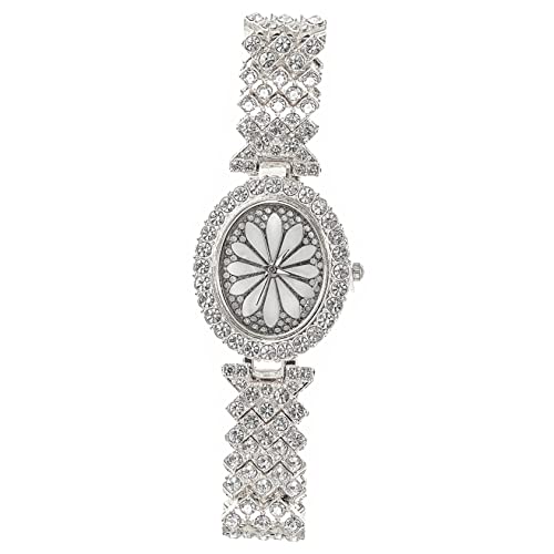 Warmhm Damen Armbanduhr Silberfarben Stilvolle Analoge Uhr Verstellbares Armband Klassisch Design Für Alltag Und Business von Warmhm