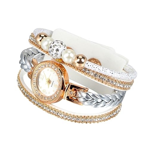 Warmhm Damen Quarz Uhr Mit Strass Modische Handgelenk Kette Armbanduhr Für Jeden Anlass Präzises Quarzwerk Kreative Handgelenkdekoration von Warmhm
