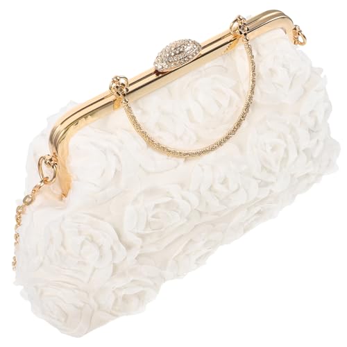 Warmhm Damen Clutch mit Blumenmuster und Kettenriemen Abendtasche für Hochzeit Party Prom Praktische Handtasche mit Ausreichendem Stauraum für Handy und Kleine Accessoires Warmhm Damen Clutch mit Blumenmuster und Kettenriemen Abendtasche für Hochzeit Party Prom Praktische Handtasche mit Ausreichendem Stauraum für Handy und Kleine Accessoires von Warmhm