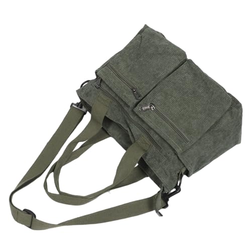 Warmhm Cord-umhängetasche Für Damen Grüne Schulter-tragetasche Mit Großen Kapazität Cord-handtasche Zum Umhängen Für Arbeit Und Reisen von Warmhm