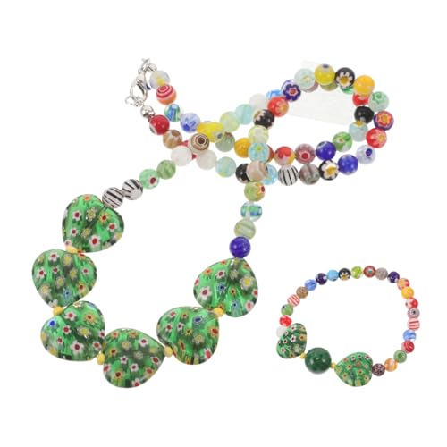 Warmhm Schmuck Mit Halskette Und Armband Für Damen Glasperlen-design Im Stil Für Formelle Anlässe Reisen Und Alltag von Warmhm
