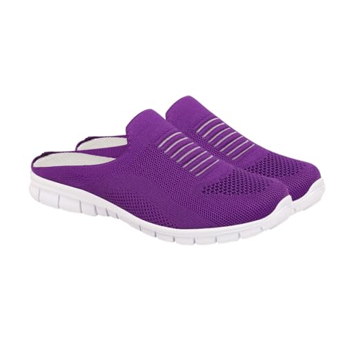 Warmhm Damen Mesh Pantoletten mit Absatz Atmungsaktive Freizeitschuhe mit Elastischem Komfort Bequeme Outdoor Schuhe für Alltag Reisen und Arbeit in Modischem Design von Warmhm