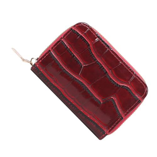 Warmhm Damen Portemonnaie Mehrfachkartenfach Kompaktes Kreditkartenetui Leichtes Reisezubehör Rotes Kleines Portemonnaie mit Großzügigem Stauraum für Karten und Bargeld von Warmhm