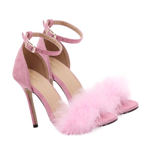 Warmhm Damen Sandalen High Heels Wedge Heel Pumps Offene Zehen Komfortable Arbeit Party Hochzeit Schuhe Rosa von Warmhm