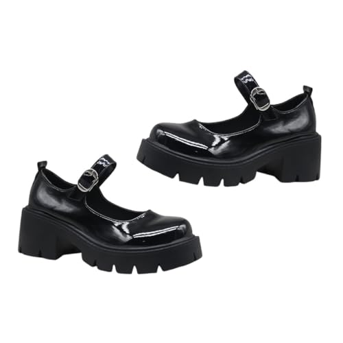 Warmhm Damen Schuhe mit Grobem Blockabsatz Modische Saison Herbst Freizeit Schuhe rutschfeste Weiche Obermaterialien Vielseitig für Arbeit und Party Geeignet Elegant und Komfortabel von Warmhm