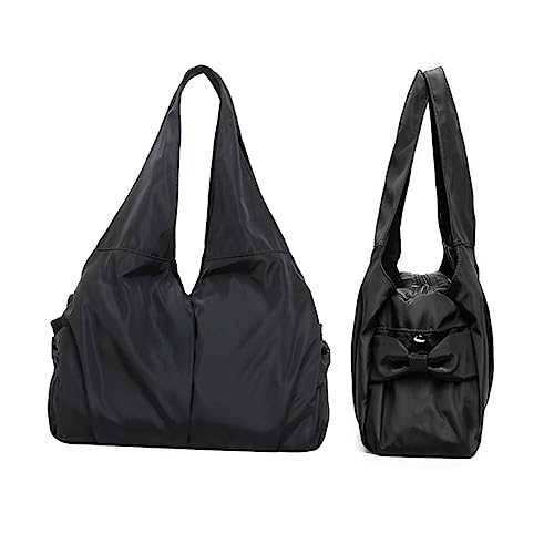 Warmhm Damen Schultertasche Wasserabweisend Große Kapazität Tote Bag Schwarz Leicht Praktisch Für Alltag Einkaufen Reisen von Warmhm