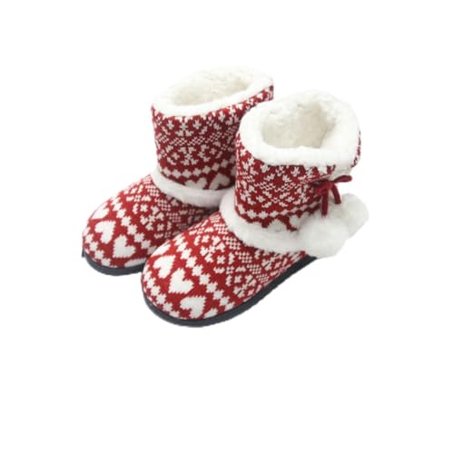 Warmhm Damen Winter Hausschuhe Flauschige Gefütterte Pantoffeln mit Rutschfester Sohle und Klassischem Weihnachtsmuster für Drinnen Warm und für Kalte Warmhm Damen Winter Hausschuhe Flauschige Gefütterte Pantoffeln mit Rutschfester Sohle und Klassischem Weihnachtsmuster für Drinnen Warm und für Kalte von Warmhm