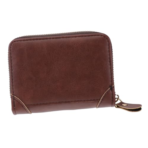 Warmhm Echtes Leder Geldbörse mit RFID Schutz und Münzfach Große Kapazität Kartenhalter Portemonnaie für Damen und Herren Langlebiges Antimagnetisches Wallet in Kaffee Vielseitig für von Warmhm