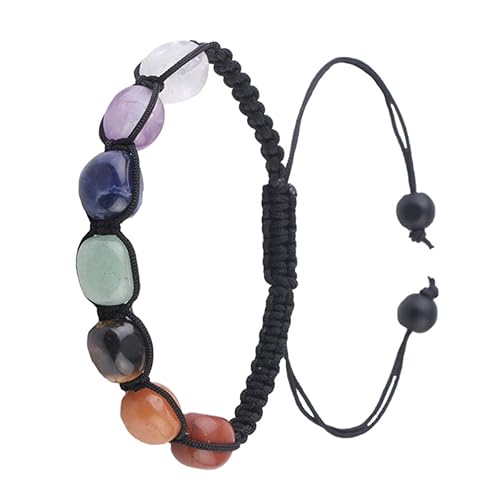 Warmhm Einstellbares Chakra Armband Natürlichen Edelsteinen Geflochtenes Design für Yoga und Meditation Geeignet für Damen und Herren Vielseitige Handkette Bunten Farben Perfektes Warmhm Einstellbares Chakra Armband Natürlichen Edelsteinen Geflochtenes Design für Yoga und Meditation Geeignet für Damen und Herren Vielseitige Handkette Bunten Farben Perfektes von Warmhm