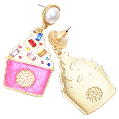 Warmhm Eiscreme Ohrstecker Ohrschmuck Tropfenform Bunte Modeschmuck Ohrstecker Damen Schmuck Party Accessoire von Warmhm
