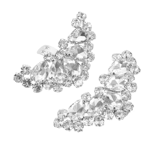 Warmhm Elegante Brautschuh deko Clips mit Strass Perlen Abnehmbare Hochzeitsschuh schnallen Leichtes Langlebiges Design für Festliche Anlässe Komfortabel und Stilvoll für Damen von Warmhm