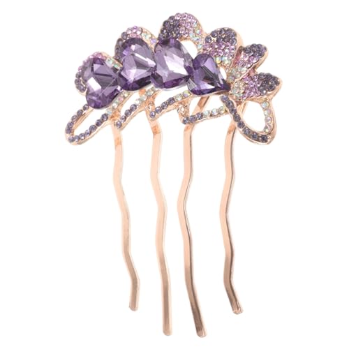 Warmhm Eleganter Haarkamm mit Funkelnden Kristallsteinen Metall Haarschmuck für Damen Dekorativer Brautschmuck für Hochzeit und Festliche Anlässe Ästhetisches Einsteckkamm Accessoire von Warmhm