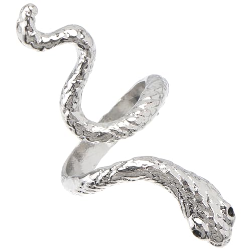 Warmhm Eleganter Schlangenring Hochwertiger Legierung Kreative Schlangenform Modischer Schmuck für Damen und Herren Dekorativer Fingerring als Stilvolles Angenehm zu Tragen von Warmhm