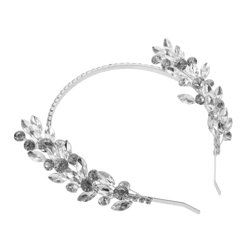 Warmhm Elegantes Damen Stirnband mit Funkelndem Design Handgefertigt Komfortabler Sitz Modisches Brautschmuck Accessoire Silberne Tiara für Hochzeit Abschlussball und Festliche Anlässe von Warmhm