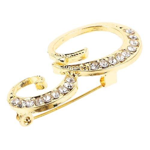 Warmhm Englische Buchstaben Brosche aus Legiertem Material Modischer Ansteckpin für Kleidung und Rucksäcke Stilvolle Unisex Brosche E für Business Party Hochzeit und Alltag von Warmhm