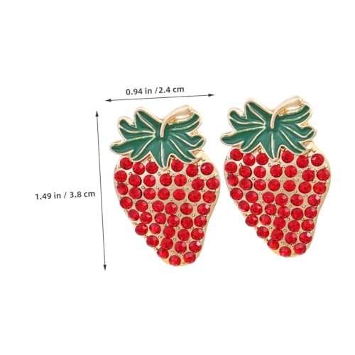 Warmhm Erdbeer Ohrstecker mit Funkelnden Strasssteinen Ländlicher Stil Frucht Ohrringe für Damen Sommerliche Accessoires mit Natürlichem Schmuckstücke Warmhm Erdbeer Ohrstecker mit Funkelnden Strasssteinen Ländlicher Stil Frucht Ohrringe für Damen Sommerliche Accessoires mit Natürlichem Schmuckstücke von Warmhm