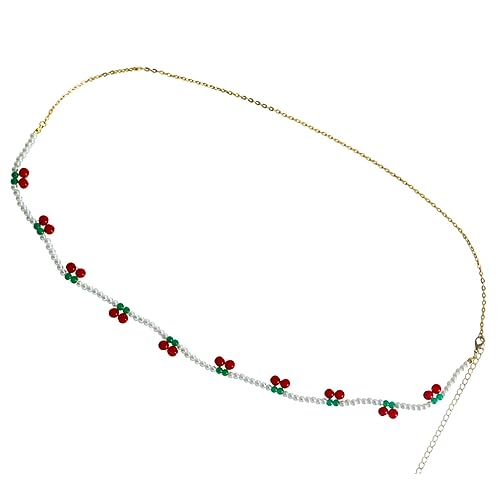 Warmhm Ethnische Bauchkette mit Imitationsperlen Perlen Waist Chain für Frauen Stilvolles Bead Waist Ornament für Tanz und Festliche Anlässe von Warmhm