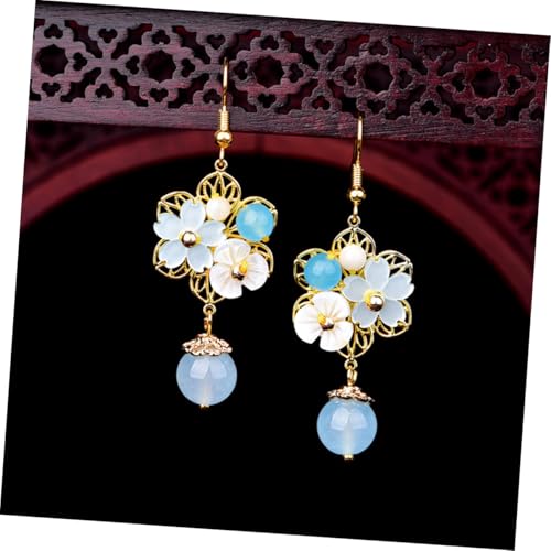 Warmhm Ethnische Lange Blumen Ohrringe mit Haken Vintage Chinesische Ohrhänger Tropfen Ohrringe für Frauen Stilvolle Ohrpendel Warmhm Ethnische Lange Blumen Ohrringe mit Haken Vintage Chinesische Ohrhänger Tropfen Ohrringe für Frauen Stilvolle Ohrpendel von Warmhm