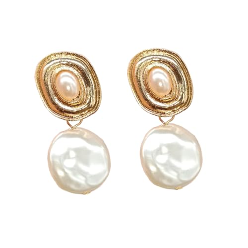 Warmhm Extravaganter Perlen Ohrring Damen Alloy Ohrstecker Einzigartiges Design Leichter Ohrschmuck Modisch für Frauen und Mädchen von Warmhm