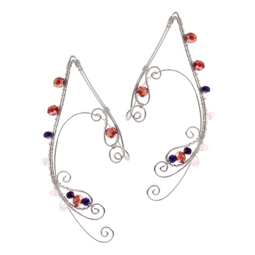 Warmhm Fairy Ohrringe für Damen Farbige Handgefertigte nicht Piercende Ohrclips zur Haut Einzigartige Elf Design Ohrschmuck Komfortabel und Langlebig von Warmhm