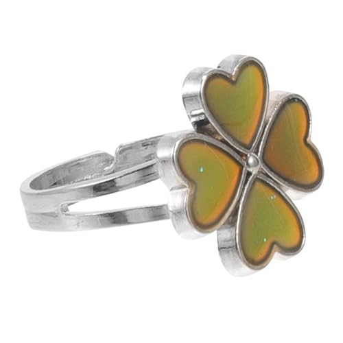 Warmhm Farbwechselring für Mädchen Stimmungsring Sicherem Material Einzigartiges Design Kleiner Ring für Kinder Trendiger Schmuck von Warmhm