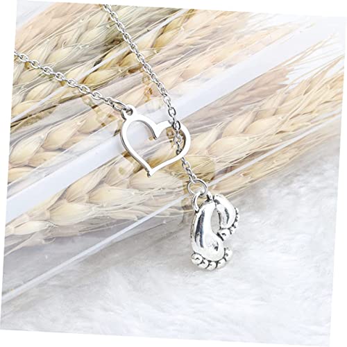 Warmhm Feet Halskette aus Hochwertiger mit Babyfuß Anhänger und Geburtsstein für Werdende Mütter und Neue Mamas Schmuck zur Babyparty und Muttertag Damen Kette mit von Warmhm