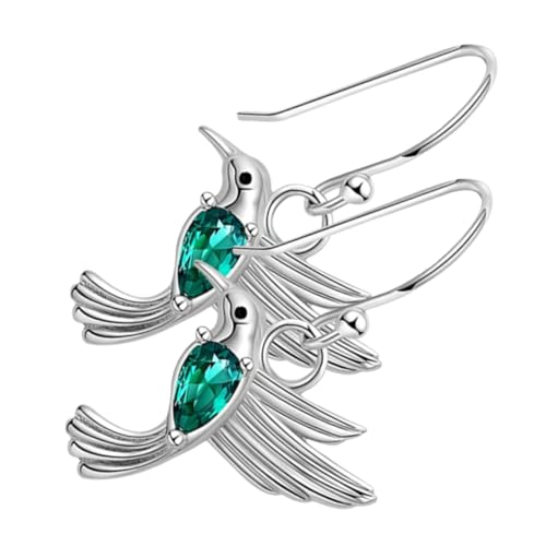 Warmhm Fliegende Ohrringe Damen Modeschmuck Baumelnde Ohrhänger mit Grünem Zirkonia Verarbeitung Bequemer Schmuck für Frauen und Teens Elegantes für Mutter und Tochter von Warmhm