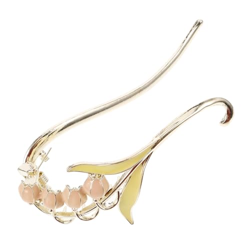 Warmhm Französische Haarclips Mit Glockenblumenmuster Haarspangen Für Damen Und Mädchen Geeignet Für Feines Und Dickes Haar Langlebige Legierungshaarspangen Für Alltag Und Frisuren von Warmhm