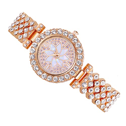 Warmhm Damen Armbanduhr Mit Strass-Design Exquisiter Stil Für Freizeit Und Partys Präzise Zeitmessung Angenehm Zu Tragen von Warmhm
