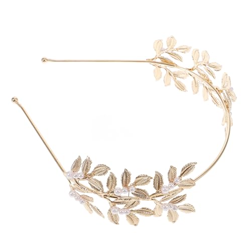 Warmhm Frauenschmuck Haarklammer mit Kunstperle und Blattdesign Eleganter Haarreif für Hochzeiten und Partys Stilvolles Accessoire für Besondere Anlässe Glänzende und Einzigartige von Warmhm