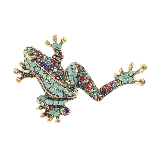 Warmhm Frosch Brosche Metall Anstecknadel für Kleidung Hut Rucksack Süße Emaille Dekoration Vielseitig Einsetzbar Sicher und Wiederverwendbar von Warmhm