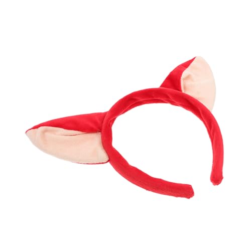 Warmhm Fuchs Ohren Stirnband Rotes Kuscheliges Tierhaarband Leichtes Kopfschmuck Für Mädchen Party Makeup Alltag von Warmhm