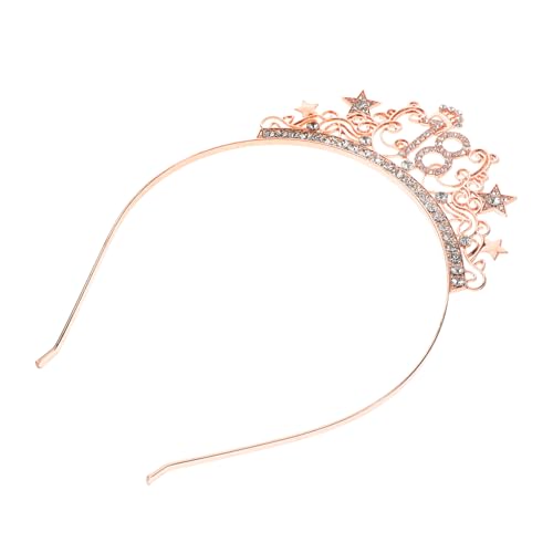 Warmhm Geburtstag Stirnband mit Strass Prinzessin Tiara Krone Haarreif für Mädchen Geburtstagsfeier Schmuck Symbol der Reife und Feier Elegantes Party Accessoire von Warmhm