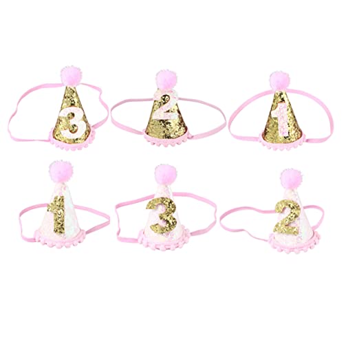 Warmhm Geburtstagsmütze Mit Glitzer Plüschball-kopfbedeckung Für Mädchen Party-requisiten Eloxierte Kordel Für Sichere Befestigung Geeignet Für Geburtstag von Warmhm