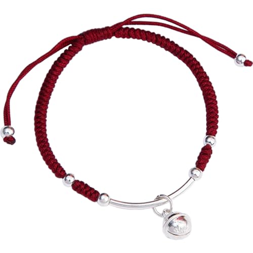 Warmhm Geflochtenes Armband mit Glockenanhänger Vintage DIY Design Unisex für zu Neujahr Geburtstag Weihnachten oder Valentinstag für Frauen und Männer von Warmhm