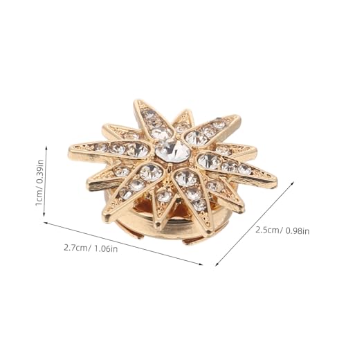 Warmhm Glitzernde Kragenbroschen mit Strasssteinen Abnehmbare Metall-clip-button Covers in Sechszackigem Stern-design für Damen Herrenhemden DIY Modeaccessoires von Warmhm