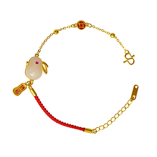 Warmhm Glückbringendes Rotes String Armband mit Chinesischem Rabbit Verstellbar für Jahr Hasen Schutz und Segen Traditioneller Stil für Freunde und Familie Warmhm Glückbringendes Rotes String Armband mit Chinesischem Rabbit Verstellbar für Jahr Hasen Schutz und Segen Traditioneller Stil für Freunde und Familie von Warmhm