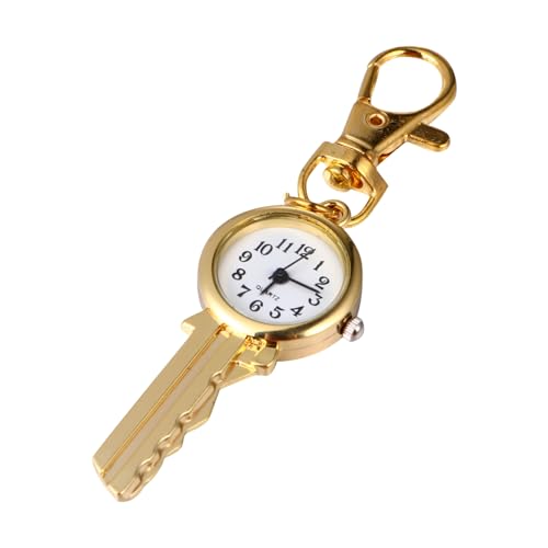 Warmhm Goldene Quarz Taschenuhr Schlüsselanhänger Quarz Schlüsselring Clip Vintage Taschenuhr in Schlüsselform Für Schlüssel Und Handtaschen Langlebiges Material Tragbares Design Warmhm Goldene Quarz Taschenuhr Schlüsselanhänger Quarz Schlüsselring Clip Vintage Taschenuhr in Schlüsselform Für Schlüssel Und Handtaschen Langlebiges Material Tragbares Design von Warmhm