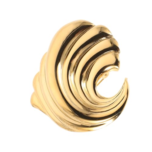Warmhm Goldfarbene Wellenbrosche Kreativer Reverspin für Mäntel Jacken Schals und Umhänge Vielseitiges Modisches Accessoire zur Stilvollen Kleidungsdekoration von Warmhm