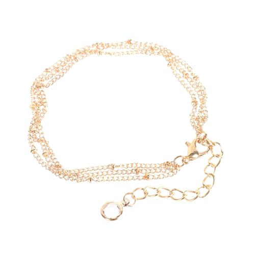Warmhm Goldfarbener Verstellbarer Geschichteter Handgelenk Schmuck Kunstvolle Perlenarmband für Damen für und Besondere Anlässe von Warmhm