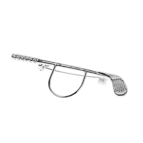 Warmhm Golf Brosche Golfspieler Anstecknadel mit Funkelnden Zirkonia Sicherer Verschluss Kreative Golfschläger Form Modisches Unisex Accessoire für Anzug Mantel Schal und Hemd von Warmhm
