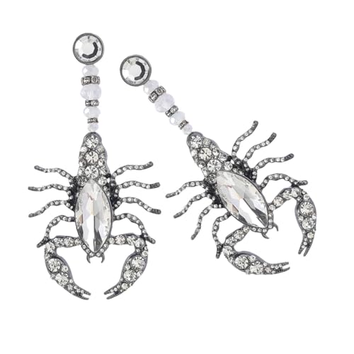 Warmhm Gothic Tropfenohrringe für Damen mit Funkelnden Strasssteinen Auffällige Tropfenohrringe in Schwarzem für Halloween Alltag und Festliche Anlässe Warmhm Gothic Tropfenohrringe für Damen mit Funkelnden Strasssteinen Auffällige Tropfenohrringe in Schwarzem für Halloween Alltag und Festliche Anlässe von Warmhm