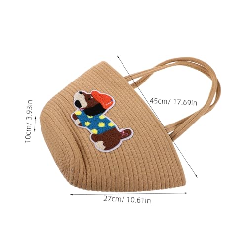 Warmhm Große Kapazität Strandtasche Damen Baumwollseil Schulterbeutel Leicht Tragbar Vielseitig Alltag und Urlaub Tote Bag von Warmhm